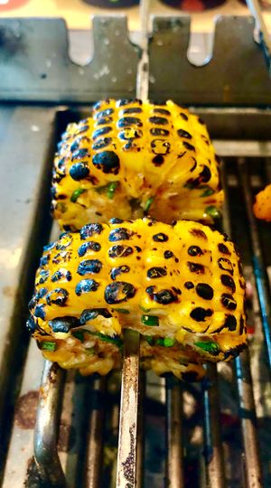 Corn cob skewer at Barbeque Nation - Avenues Mall in Muscat
