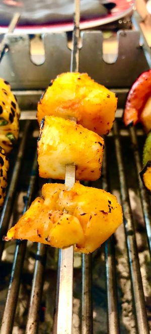 Pineapple skewer at Barbeque Nation - Avenues Mall in Muscat