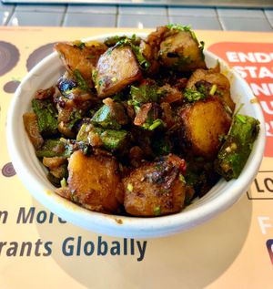 bhindi aloo Kashmiri at Barbeque Nation - Avenues Mall in Muscat