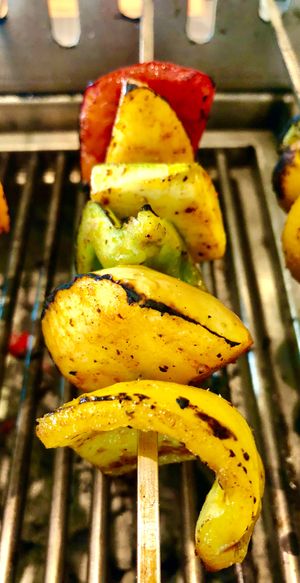 Mixed veg and fruit skewer at Barbeque Nation - Avenues Mall in Muscat
