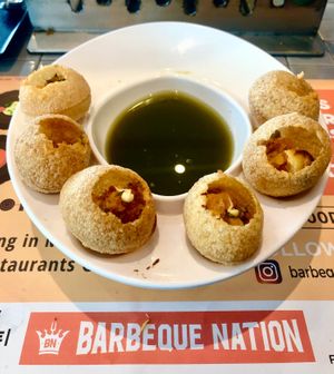 Pani puri at Barbeque Nation - Avenues Mall in Muscat