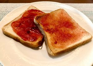 Jams on toast at Wave Restaurant in Muscat
