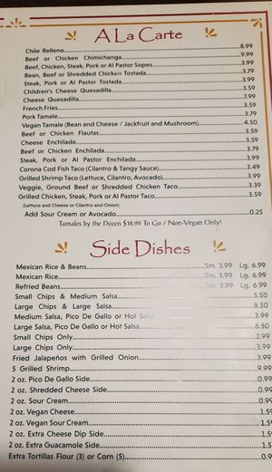  at La Quesadilla Mexican Grill in St John