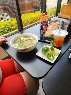 Delicious vegetarian pho. It's actually vegan despite saying vegetarian. at Pho Hoa in Sedro-woolley