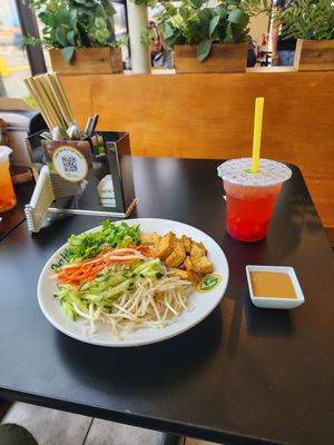 Tofu vermicelli bowl with peanut sauce. at Pho Hoa in Sedro-woolley