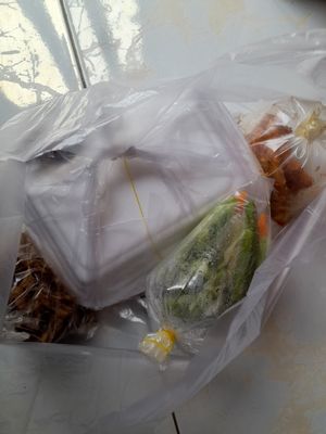 Too much plastic for take away at Tịnh Quang Chay - GLIFE in Ho Chi Minh City