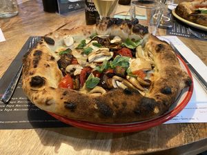 Vegan pizzaa  at Maccione in Liege