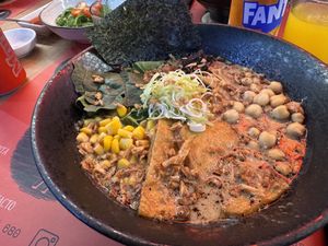 Vegan ramen  at Ramen Okaeri in Santiago De Compostela