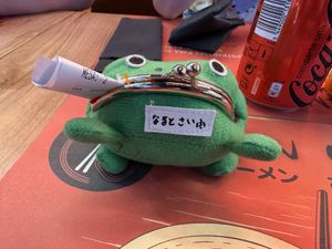 They brought the bill in this little guy!  at Ramen Okaeri in Santiago De Compostela