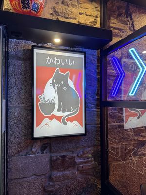 Cute decorationns  at Ramen Okaeri in Santiago De Compostela