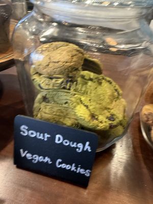 Matcha cranberry Sourdough vegan cookies  at Shio Veg Cafe in Kyoto