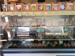 Loving Hearts ready to go display case. Alternative Baking Company's tasty cookies available, along with house made desserts. at Loving Heart in Chicago