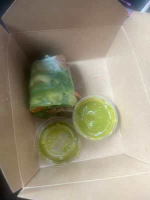 Best spring roll ever  at Loving Heart in Chicago