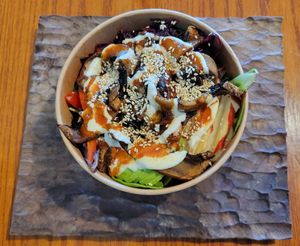 Buddha Bowl with Roasted Portobello at Loving Heart in Chicago
