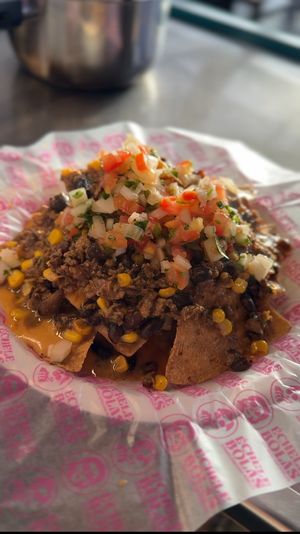 Nachos Chili con Carne veganos at Échele Bolas in Tenerife