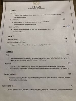 Menu   at Viegan in Stuttgart