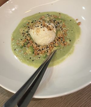 vanilla ice cream + avocado  at Viegan in Stuttgart