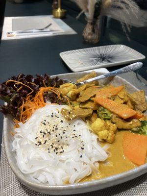 noodles + curry  at Viegan in Stuttgart