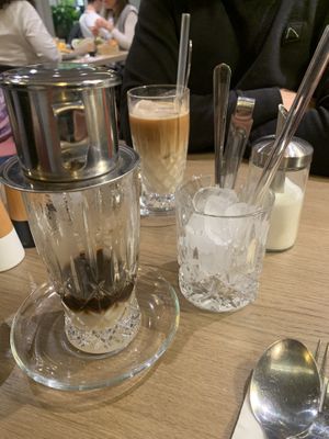 Vietnamesischer Milchkaffee  at Viegan in Stuttgart
