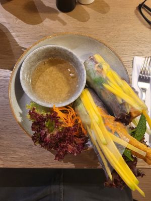 Summerrolls with Mango at Viegan in Stuttgart
