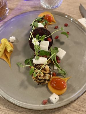 BBQ vegetables with vegan feta  at Brasserie Westerkade in Goes