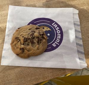 Vegan chocolate chunk  at Insomnia Cookies in Bloomington