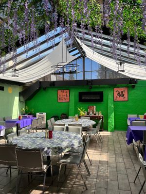 Secret Garden Patio at Laughing Buddha Vegetarian Bistro in Oakland