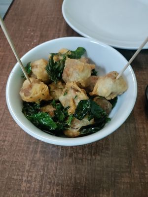 Popcorn soy at Laughing Buddha Vegetarian Bistro in Oakland