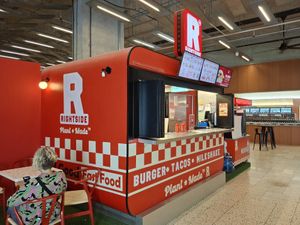 Small, almost food truck set up in the main lobby at Rightside Fast Food - Millerz Square in Kuala Lumpur