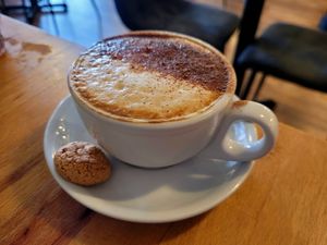 Soya Cappuccino. at Number 25 in Rhos On Sea