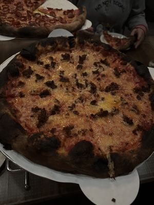 The black pizza was sent back & the second pizza that came out still had a very nasty burnt taste it was literally not edible.. I really really wanted to like this place. For $35+  at Wheated in Louisville