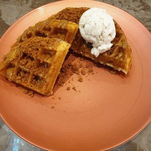Biscoff waffle at Heavenly Desserts in Birmingham