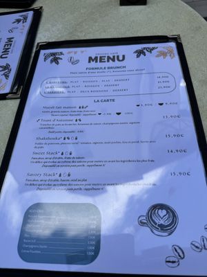 Menu  at Coucou Cafe in Chinon