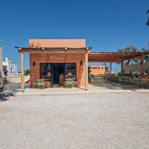 Outside at Omoo in Santorini