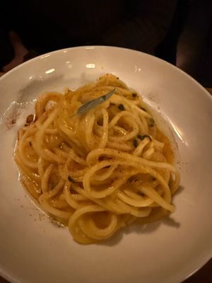 butternut squash sauce at Rosanna's in Albany