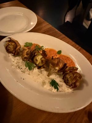 fried artichokes at Rosanna's in Albany