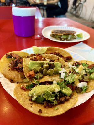 Tacos de trompo , bistec , discada y empalme   at Taco Records in Monterrey