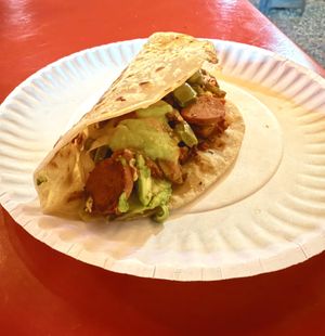 Discada en harina , muy rica!   at Taco Records in Monterrey