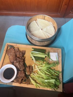 Peking duck wraps   at Yiyeyi World Shekou in Shenzhen