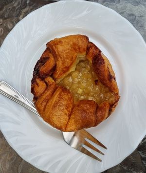 Vegan cinnamon bun at Migge's Danish Bakery in Flensburg