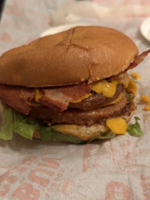 smash burger with bacon added 10/10 !!   at Neat Burger - Porta Venezia in Milan