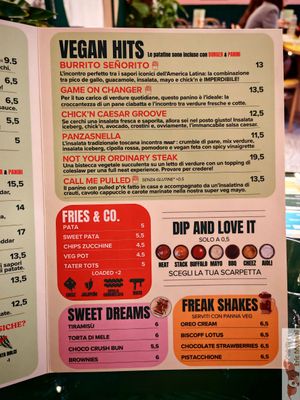 Menu at Neat Burger - Porta Venezia in Milan