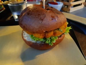 Vegan Style Burger at Aurora Cocktail Bar in Nago-torbole