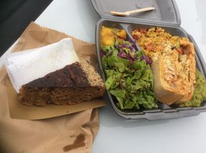 The days meal option and the new extra cake option. at Chandra in Karlovac