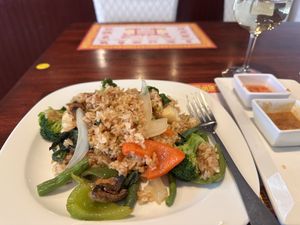 Basil Fried Ricee  at Thai Sana in Ellsworth