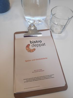 The menu is 100% plantbased. at Bistro Deppat in Vienna