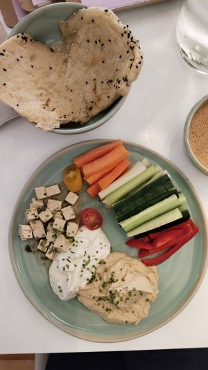 Hummus Breakfast at Bistro Deppat in Vienna