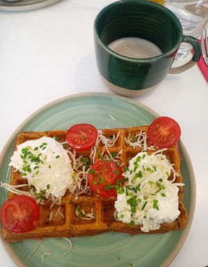 "Alex" savoury waffle at Bistro Deppat in Vienna