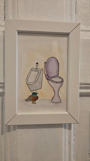 WC Schild at Bistro Deppat in Vienna