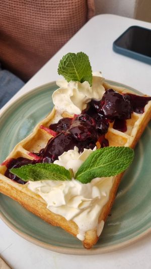 Anne waffle at Bistro Deppat in Vienna